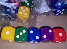 5 to  20 Opaque Six Sided Spot Dice, size 16mm - D6 RPG -  Game Dice - Wargaming