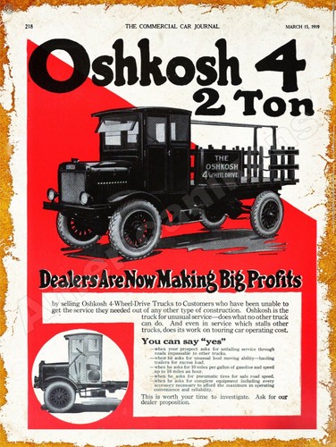 1919 oshkosh motor trucks - motor,