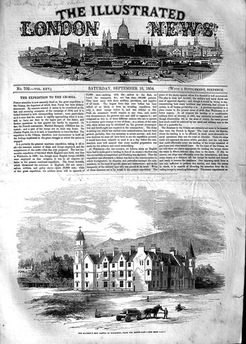 Old antique print - antique, 1854