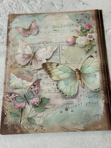 Vintage butterfly floral - &,