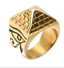 Stainless Steel Gold Pyramid