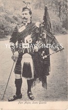 Pipe Major Scots Guards Highlander Scottish Piper Postcard (101) c1907