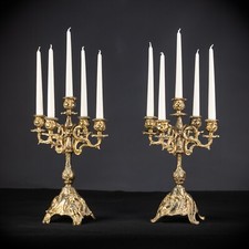 Candelabra Pair | Two Bronze