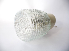 Vintage Retro 1970s Brutalist Glass Wall Light with pull cord