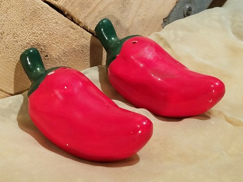 Red hot spicy peppers salt - peppers, &