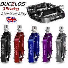 Mountain Bike Pedals Bicycle Flat Pedals 3 Bearings 9/16" Aluminum For ROCKBROS