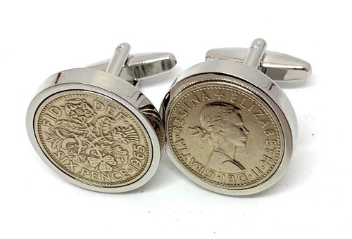 Sixpence luck cufflinks - sixpence,