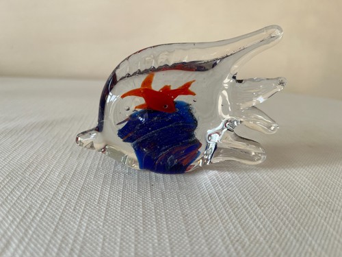 Art glass angel fish - , figurine