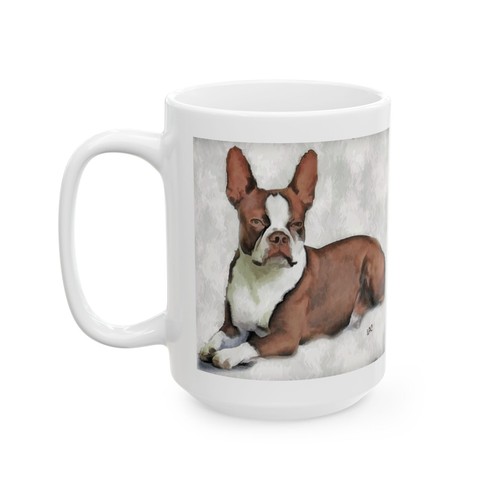 Boston terrier comical ceramic - boston,