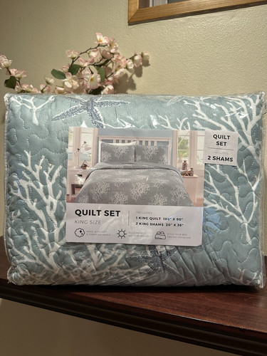 King quilt set reversible - king,
