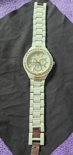 White diamante stainless steel - white,
