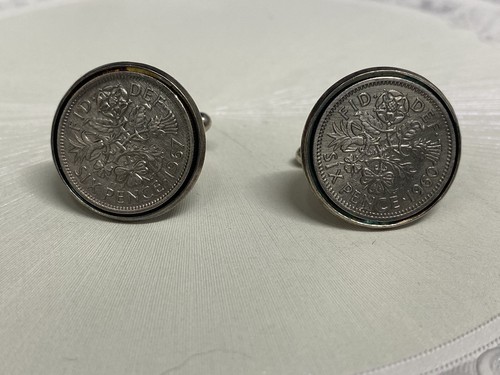 Sixpence cufflinks men - cufflinks, men’s