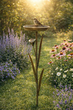 Copper Lily Flower Garden Bird