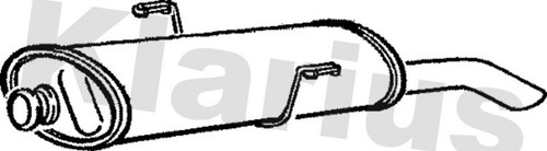 Rear muffler fits peugeot - muffler,