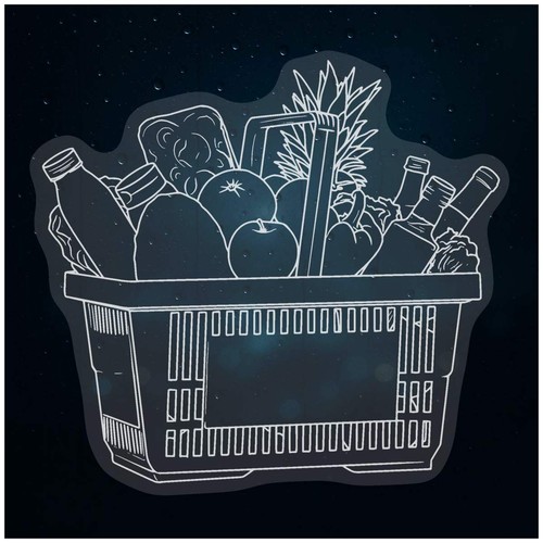 Supermarket basket static - 'supermarket,
