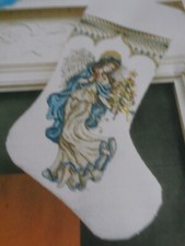 ANGEL CHRISTMAS STOCKING CROSS STITCH CHART #290