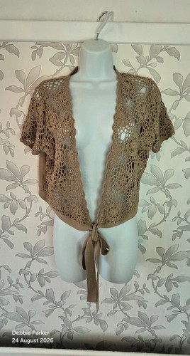 Crochet tie front shrug - crochet,