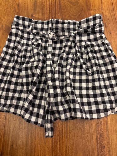 Zara check shorts paperbag - check,