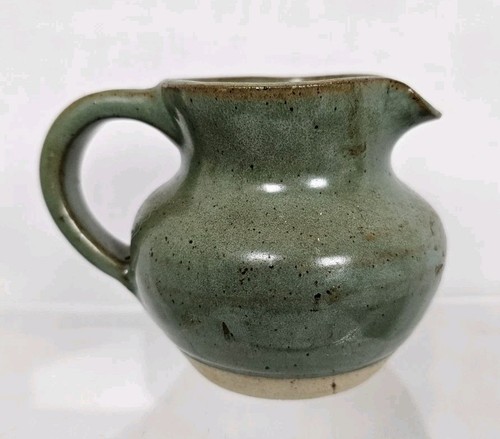 Studio pottery jug - studio, green