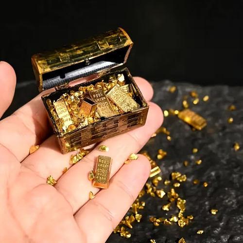 Mini pirate treasure - treasure, chest