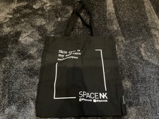Space NK Black Durable Canvas Tote Bag Organic Cotton