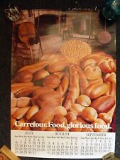 Vintage Advertising Poster Carrefour Food Photo Calendar Bread/Bakery/Hovis