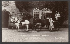 Postcard Newcastle on Tyne Historical Pageant horse drawn stage coach RP Monarch