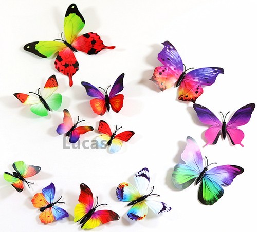 Pcs butterfly wall - 12,