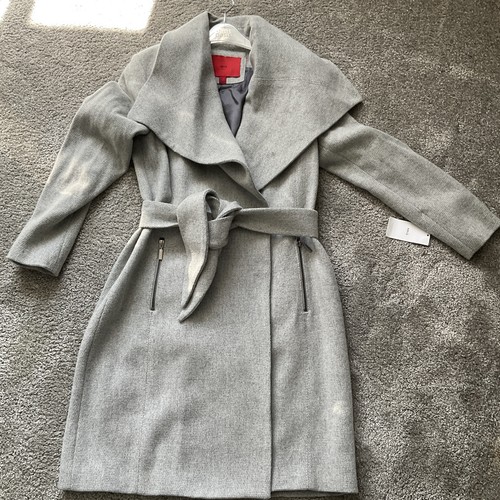 Mango grey wool blend wrap - grey,