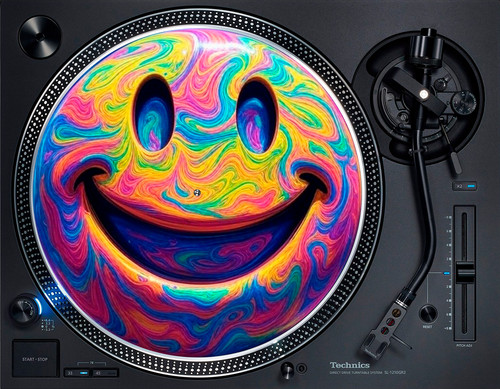 Psychedelic acid house smiley - acid,