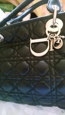Dior black quilted bag with