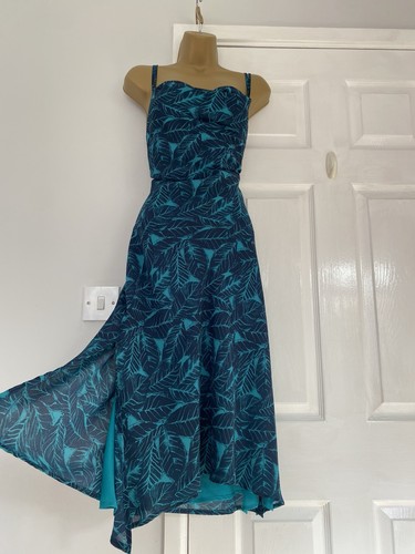 Cowl neck palm print - , vintage