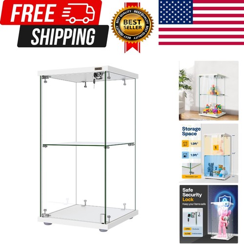 Tier glass display cabinet - 2-tier,