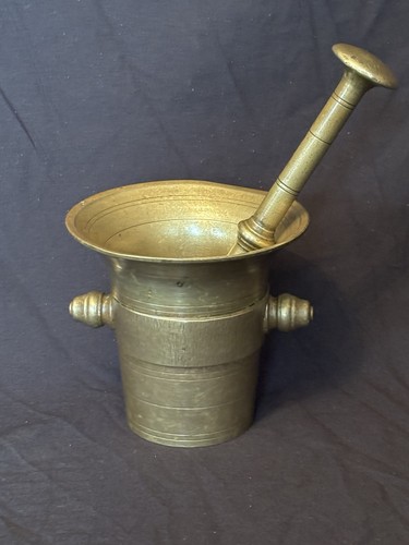 Antique brass pestle - pestle, &