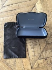 Luxury Gucci Black velour Suede Glasses Case With Pouch- 