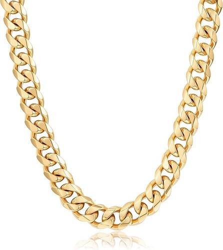 Men 9ct gold cuban curb - men's,