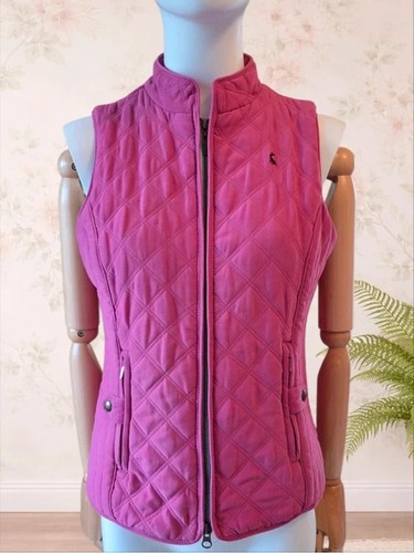 Joules pink quilted gilet - pink,