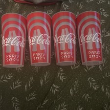 Coca Cola Paris 2024 Olympics Reusable 50cl Cups Set of 4 Limited Edition