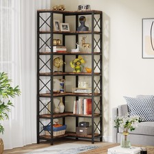 7-Shelf Corner Bookshelf