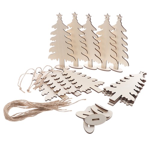 Pcs wooden christmas tree - wooden,