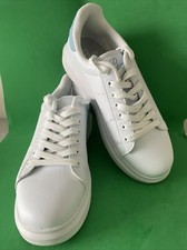 BECK & HERSEY, Ladies White Wedge Sole Pumps, Trainers, Size 7, Lace Up