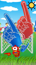 Gladiator Foam Pointy Fingers 1 Red and 1 Blue
