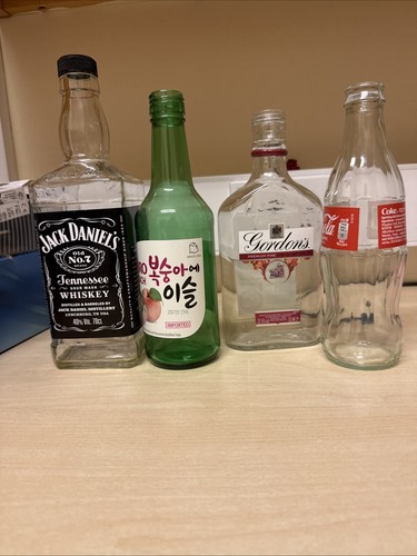 Empty alcohol bottles - empty,