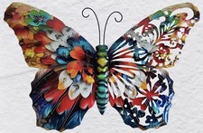 Floral Metal Butterfly Wall