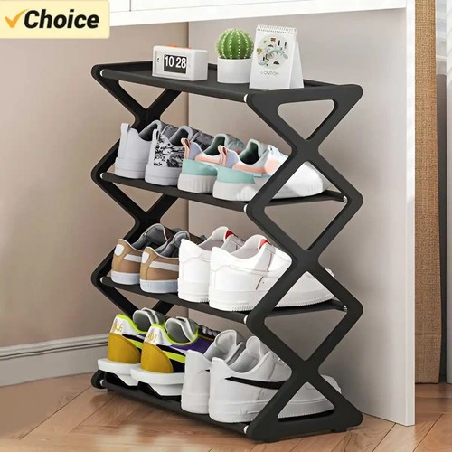 Tier type shoe rack - 4-tier, x-type