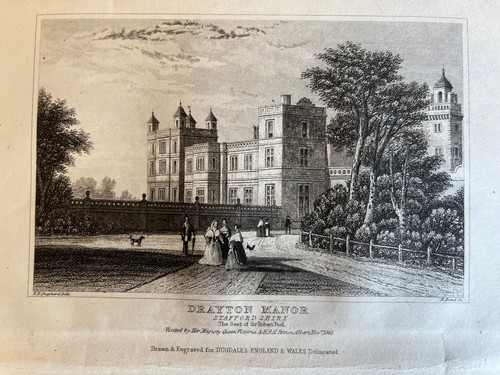 Antique engraving drayton - engraving, of