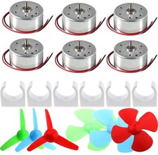 6Pcs 1.5V-3V-6V-9V DC Motor, 0.08inch/ 2mm (Shaft Diameter) 6500RPM little motor