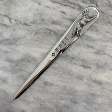 925 Sterling Silver Fox Letter Opener Millenium Hallmarked