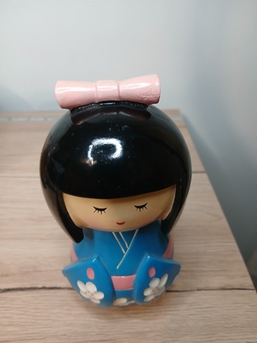 Kokeshi blue wooden - wooden, japanese