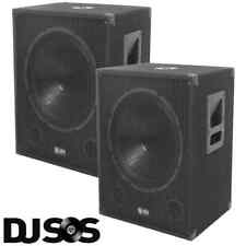 2 x QTX QT15SA 15" 1200W Powered Bass Bin Sub Subwoofer Speaker + Active Filter